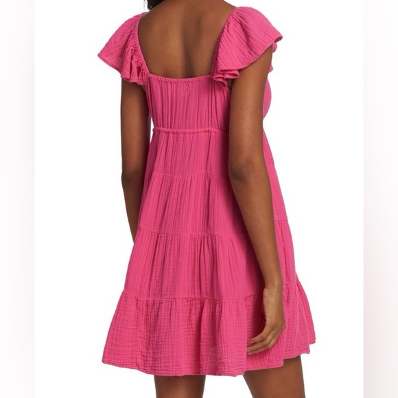Xirena Size Small - Sonnet Mini Dress - Pink Raspberry - 100% Cotton Gauze - Picture 2 of 16